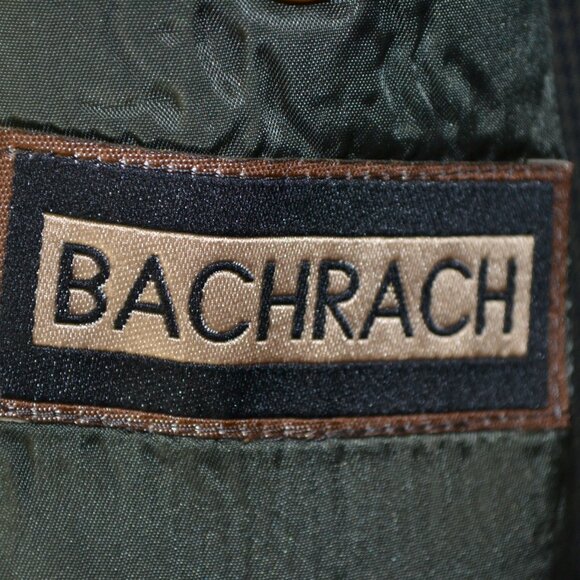 Bachrach Mens 42R Wool 2 Piece Suit Double Breasted Tweed Pleated Button Pockets - Picture 13 of 13